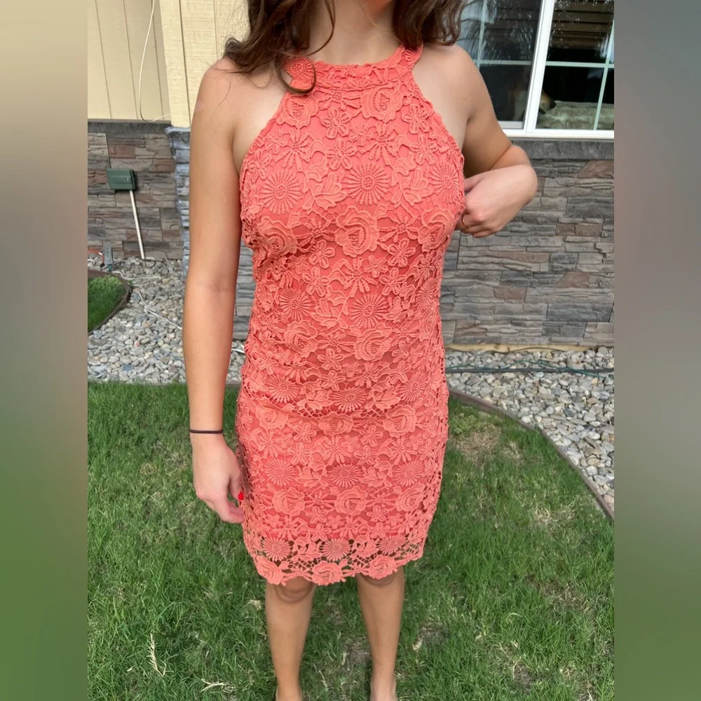 Lulu’s Crochet Mini Dress (Medium) - Picture 2 of 5